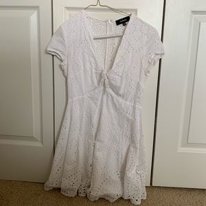 White eyelet summer dress